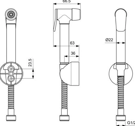 Ideal Standard Accessoires - Douchette De Bidet, Chrome B0011AA 4 Ideal Standard Accessoires - Douchette De Bidet, Chrome B0011AA – Image 2