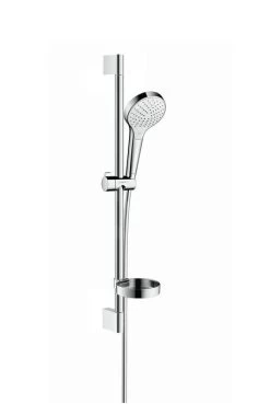 Hansgrohe Croma Select S - Set De Douche Vario 0,65m Avec Porte-savon Casetta, Blanc/chrome 26566400