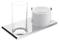 Keuco Edition 400 - Distributeur De Savon Et Verre Avec Support, Verre/chrome 11553019000
