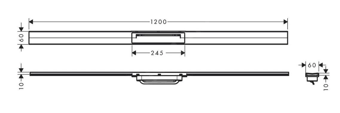 Hansgrohe RainDrain Flex - Caniveau De Douche Linéaire Avec Grille En Inox 1200, Pour Montage Libre, Découpable, Chrome 56047000 4 Hansgrohe RainDrain Flex - Caniveau De Douche Linéaire Avec Grille En Inox 1200, Pour Montage Libre, Découpable, Chrome 56047000 – Image 2