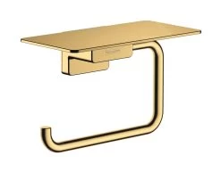 Hansgrohe AddStoris - Porte-papier Toilette Avec étagère, Aspect D&apos;or Poli 41772990