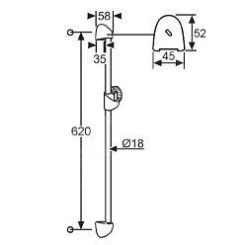 Kludi Logo - Barre De Douche 0,60 M, Chrome 6048005-00 -Magasin De Salle De Bain f0be674b9301d113764abb04
