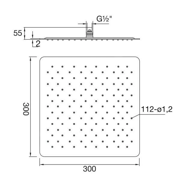 Steinberg 390 - Douche De Tête Slim, 300x300 Mm, Chrome 390 1682 4 Steinberg 390 - Douche De Tête Slim, 300x300 Mm, Chrome 390 1682 – Image 2