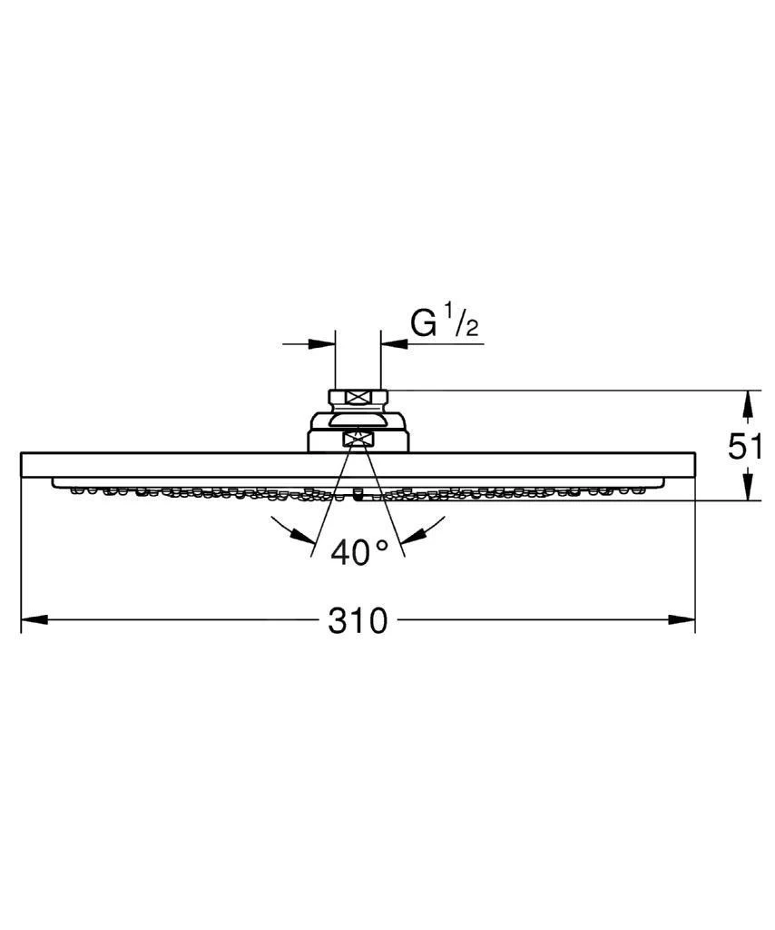 Grohe Rainshower - Douche De Tête, Diamètre 310 Mm, Chrome 27478000 4 Grohe Rainshower - Douche De Tête, Diamètre 310 Mm, Chrome 27478000 – Image 2