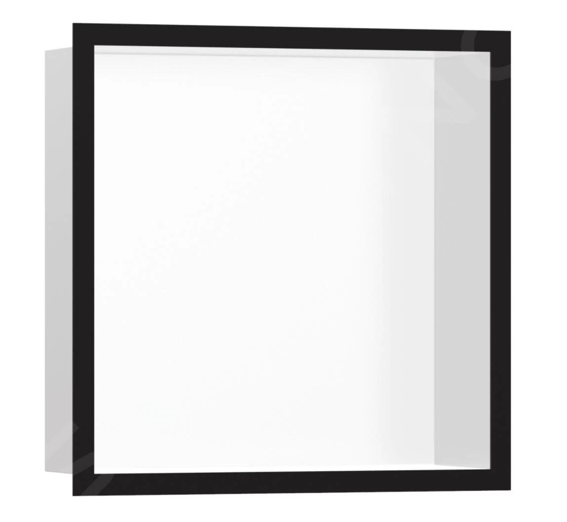 Hansgrohe XtraStoris Individual - Niche Murale Avec Cadre Design, 300x300x100 Mm, Blanc Mat / Noir Mat 56099670