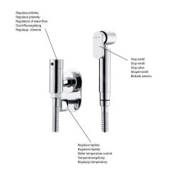 Sapho Justime - Régulateur De Température D&apos;eau Encastré Pour Douchette De Bidet, Chrome 1209-03 -Magasin De Salle De Bain fce569c856dbced47a7ba4e0