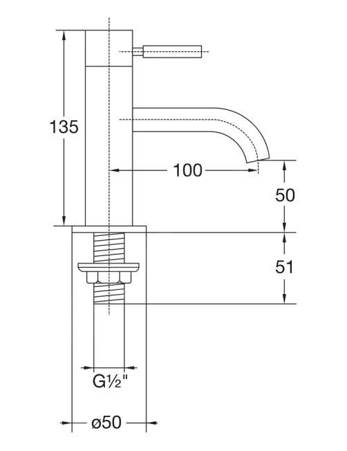 Steinberg 100 - Robinet De Lavabo, Noir Mat 100 2500 S 4 Steinberg 100 - Robinet De Lavabo, Noir Mat 100 2500 S – Image 2